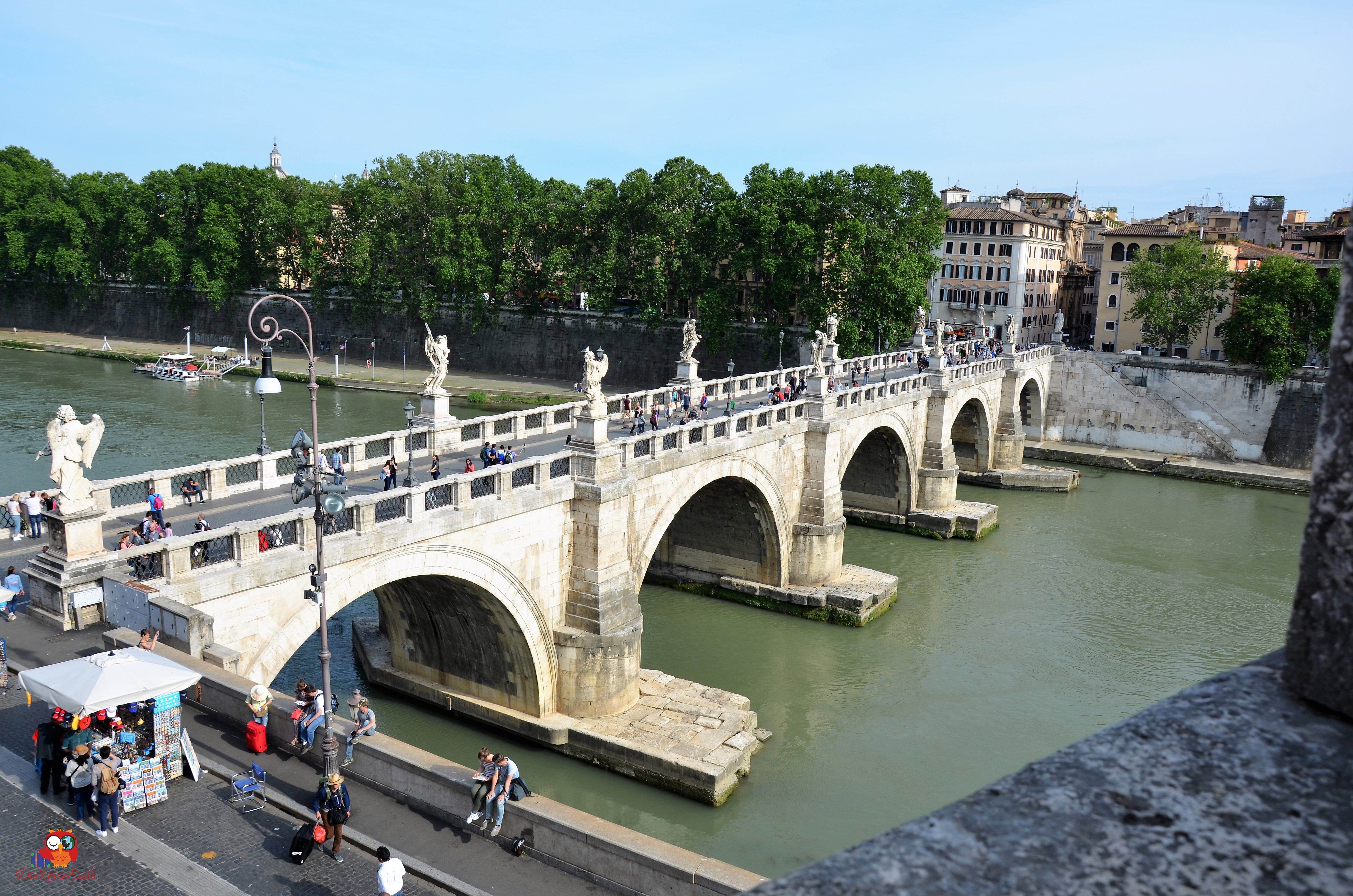 Roma (457) engelsbrücke zur engelsburg mit statuen
