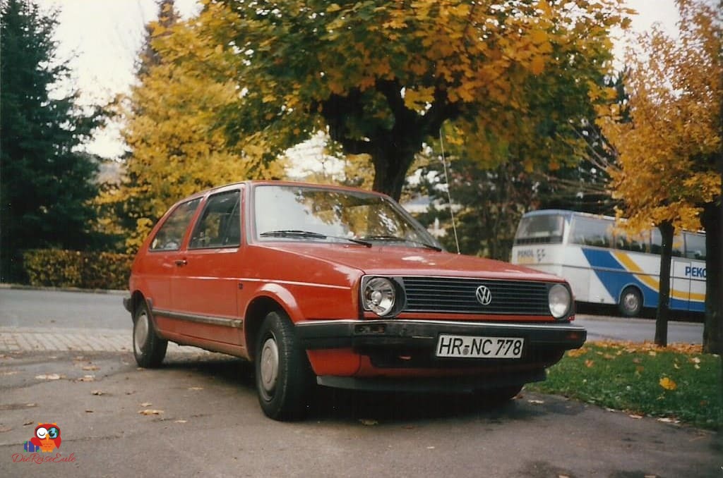 vw golf 1987 frontseite rot