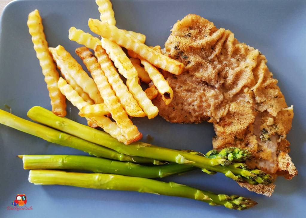 schnitzel spargel ofen backofen pommes