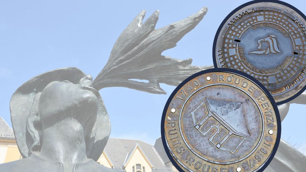 zwei kanaldeckel in luxemburg