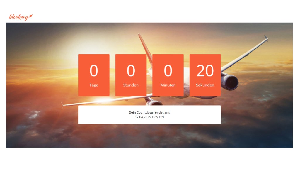 countdown anzeige blookery