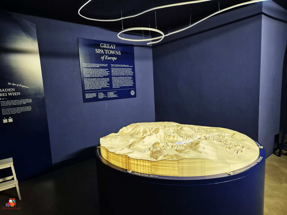 Ausstellung im Inneren des Schlossturms Karlsbad