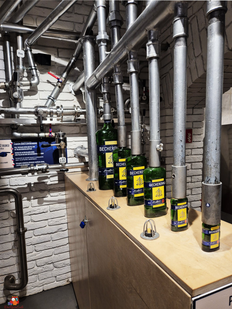 abfüllanlage für becherovka mit verschiedenen flaschengrößen